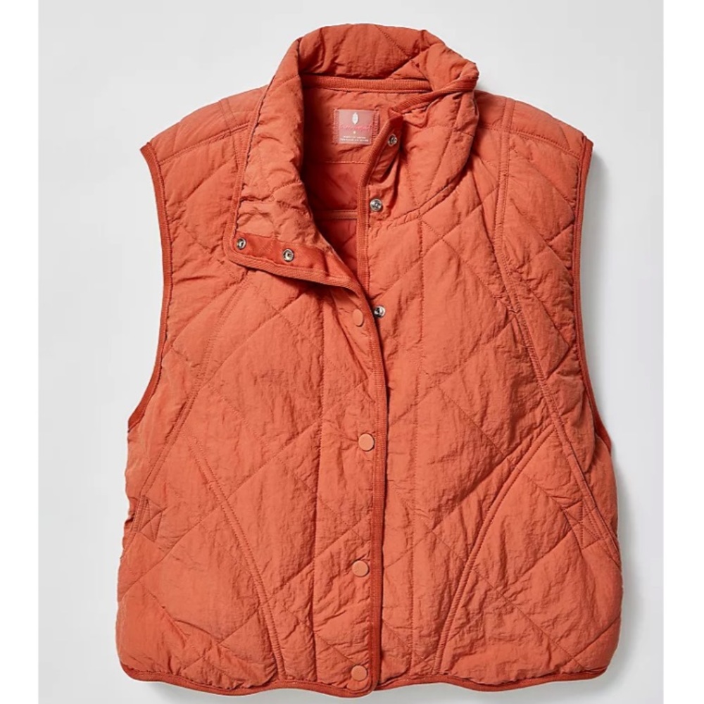 Free People Movement Quinn Quilted Puffer Vest Purple M
